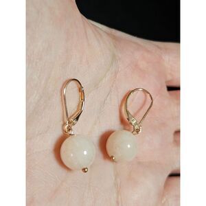 *Sale* D'Joy rose gold over sterling silver rose quartz earrings